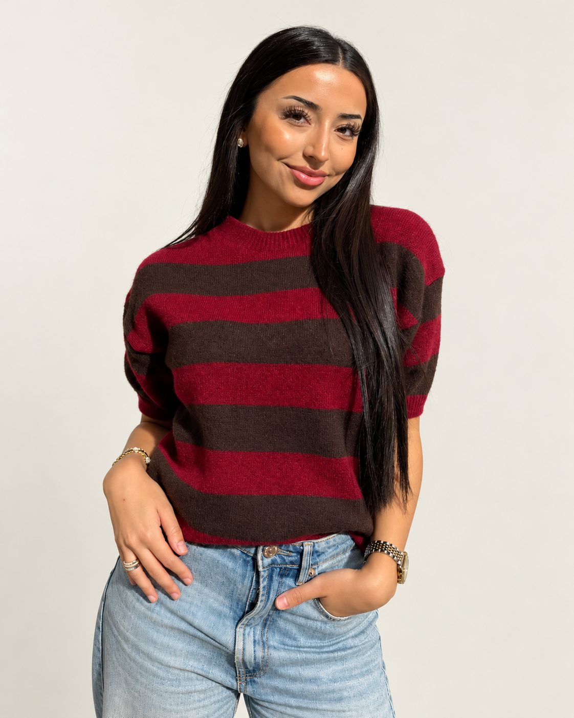 Stripe short sleeve