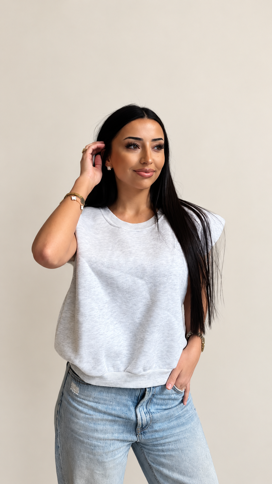No sleeve sweater