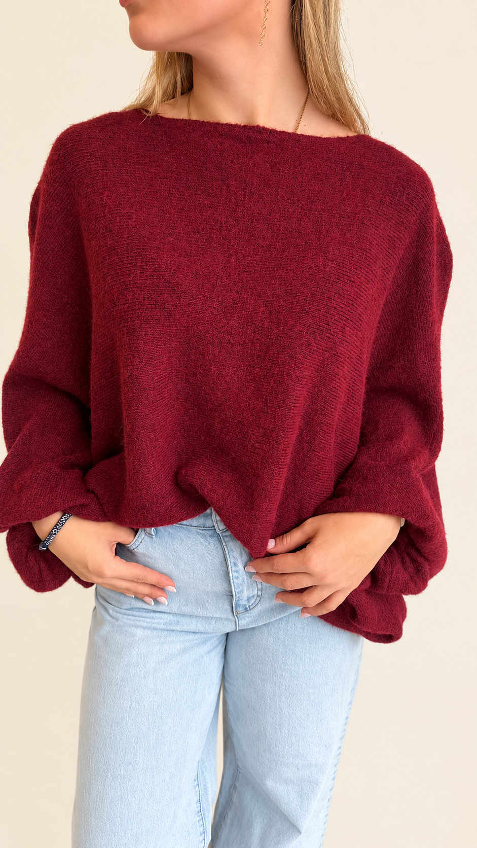 Wide Neck Sweater