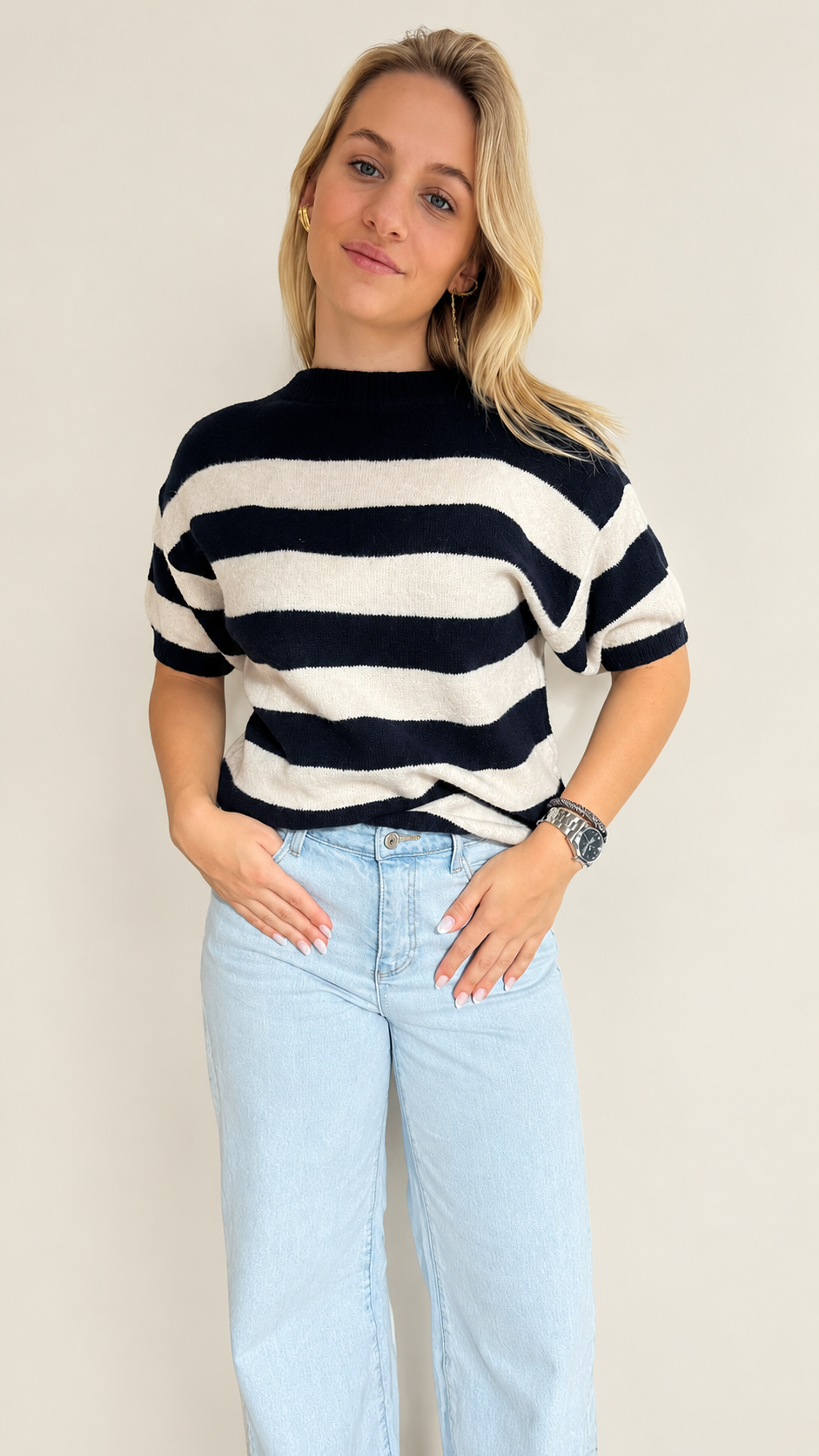 Stripe short sleeve
